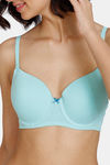 Zivame Beautiful Basics Padded Wired 3/4th Coverage T-Shirt Bra - Aruba Blue — thumbnail 4