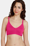 Zivame Beautiful Basics Double Layered Non Wired 3/4th Coverage T-Shirt Bra - Raspberry — thumbnail 1