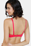 Zivame Beautiful Basics Padded Non Wired 3/4Th Coverage T-Shirt Bra - Rose Red — thumbnail 2