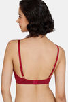 Zivame Beautiful Basics Double Layered Non Wired 3/4th Coverage T-Shirt Bra - Beet Red — thumbnail 2