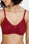 Zivame Beautiful Basics Double Layered Non Wired 3/4th Coverage T-Shirt Bra - Beet Red — thumbnail 4