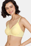 Zivame Beautiful Basics Double Layered Non Wired 3/4th Coverage T-Shirt Bra - Sunshine — thumbnail 3