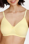 Zivame Beautiful Basics Double Layered Non Wired 3/4th Coverage T-Shirt Bra - Sunshine — thumbnail 4