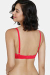 Zivame Beautiful Basics Double Layered Non Wired 3/4th Coverage T-Shirt Bra - Rose Red — thumbnail 2