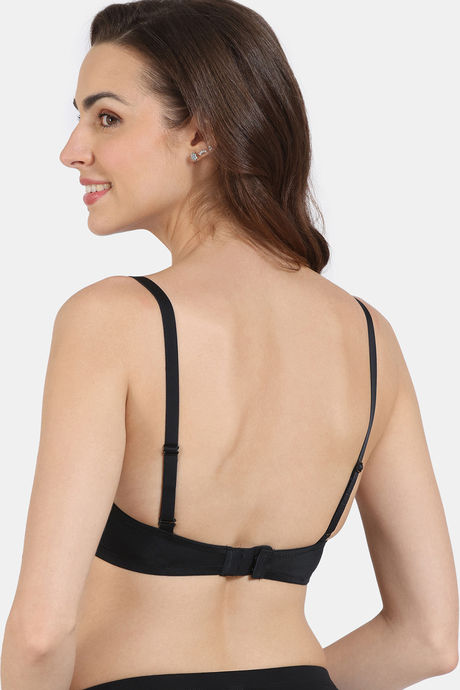 Zivame Padded Non Wired 3/4Th Coverage T-Shirt Bra - Anthracite — image 4