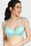 Zivame Padded Non Wired 3/4Th Coverage T-Shirt Bra - Cabbage — thumbnail 3