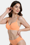 Zivame Padded Non Wired 3/4Th Coverage T-Shirt Bra - Cantaloupe — thumbnail 1