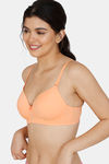 Zivame Padded Non Wired 3/4Th Coverage T-Shirt Bra - Cantaloupe — thumbnail 5