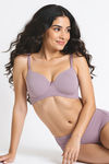 Zivame Padded Non Wired 3/4Th Coverage T-Shirt Bra - Elderberry — thumbnail 1