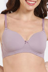 Zivame Padded Non Wired 3/4Th Coverage T-Shirt Bra - Elderberry — thumbnail 6