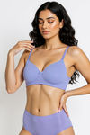 Zivame Padded Non Wired 3/4Th Coverage T-Shirt Bra - Jacaranda — thumbnail 1
