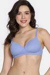 Zivame Padded Non Wired 3/4Th Coverage T-Shirt Bra - Jacaranda — thumbnail 2