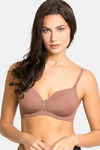 Zivame Padded Non Wired 3/4Th Coverage T-Shirt Bra - Nutmeg — thumbnail 3