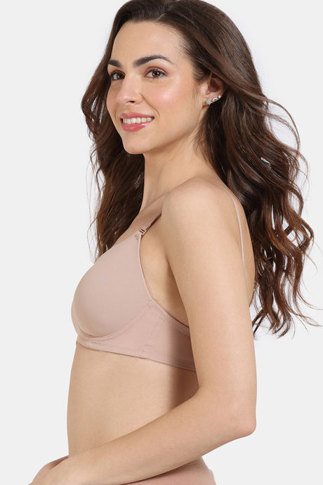 Zivame Padded Non Wired 3/4Th Coverage T-Shirt Bra - Roebuck — image 5