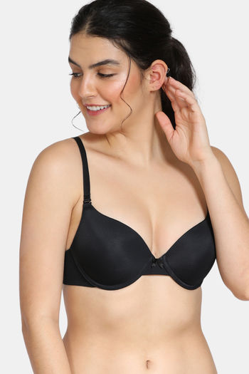 Buy Zivame Push-Up Wired Medium Coverage T-Shirt Bra - Anthracite2 at  Rs.614 online