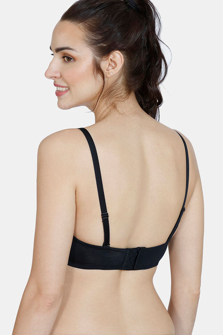 Zivame Beautiful Basics Padded Wired 3/4Th Coverage Strapless Bra - Anthracite — image 4