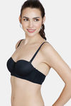 Zivame Beautiful Basics Padded Wired 3/4Th Coverage Strapless Bra - Anthracite — thumbnail 5