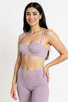 Zivame Beautiful Basics Padded Wired 3/4th Coverage Strapless Bra - Elderberry — thumbnail 1