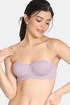 Zivame Beautiful Basics Padded Wired 3/4th Coverage Strapless Bra - Elderberry — thumbnail 3