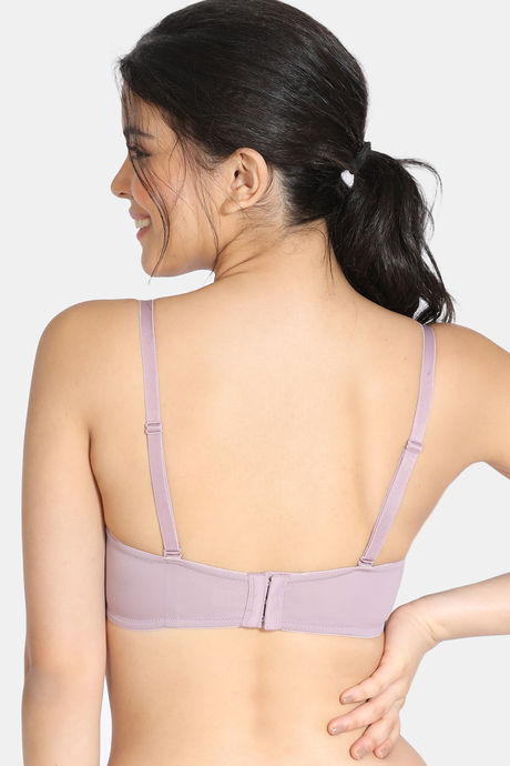 Zivame Beautiful Basics Padded Wired 3/4th Coverage Strapless Bra - Elderberry — image 4