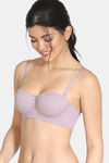 Zivame Beautiful Basics Padded Wired 3/4th Coverage Strapless Bra - Elderberry — thumbnail 5
