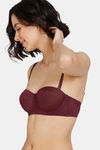 Zivame Beautiful Basics Padded Wired 3/4th Coverage Strapless Bra - Fig — thumbnail 5