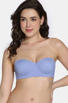 Zivame Beautiful Basics Padded Wired 3/4Th Coverage Strapless Bra - Jacaranda — thumbnail 2