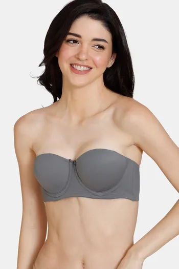 Buy Lovable Lightly Padded Underwired Strapless Bra- Coral Pink at