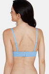 Zivame Beautiful Basics Padded Wired 3/4th Coverage Strapless Bra - Little Boy Blue — thumbnail 3