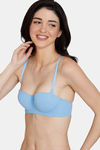 Zivame Beautiful Basics Padded Wired 3/4th Coverage Strapless Bra - Little Boy Blue — thumbnail 5