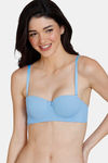 Zivame Beautiful Basics Padded Wired 3/4th Coverage Strapless Bra - Little Boy Blue — thumbnail 7