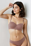 Zivame Beautiful Basics Padded Wired 3/4th Coverage Strapless Bra - Nutmeg — thumbnail 1