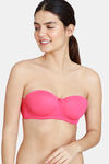 Zivame Beautiful Basics Padded Wired 3/4th Coverage Strapless Bra - Raspberry — thumbnail 3