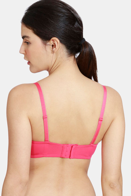 Zivame Beautiful Basics Padded Wired 3/4th Coverage Strapless Bra - Raspberry — image 4