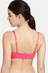 Zivame Beautiful Basics Padded Wired 3/4th Coverage Strapless Bra - Raspberry — thumbnail 4