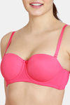 Zivame Beautiful Basics Padded Wired 3/4th Coverage Strapless Bra - Raspberry — thumbnail 7