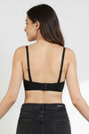 Zivame Beautiful Basics Padded Wired Medium Coverage Strapless Bra - Anthracite — thumbnail 3