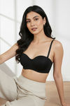 Zivame Beautiful Basics Padded Wired Medium Coverage Strapless Bra - Anthracite — thumbnail 4