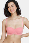 Zivame Beautiful Basics Padded Wired Medium Coverage Strapless Bra - Mauveglow — thumbnail 5