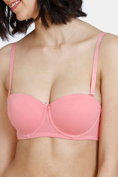 Zivame Beautiful Basics Padded Wired Medium Coverage Strapless Bra - Mauveglow — image 6