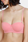 Zivame Beautiful Basics Padded Wired Medium Coverage Strapless Bra - Mauveglow — thumbnail 6