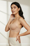 Zivame Beautiful Basics Padded Wired Medium Coverage Strapless Bra - Nude — thumbnail 3