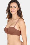 Zivame Beautiful Basics Padded Wired Medium Coverage Strapless Bra - Nutmeg — thumbnail 4