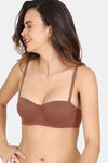 Zivame Beautiful Basics Padded Wired Medium Coverage Strapless Bra - Nutmeg — thumbnail 5
