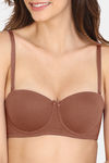 Zivame Beautiful Basics Padded Wired Medium Coverage Strapless Bra - Nutmeg — thumbnail 6
