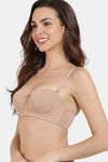 Zivame Beautiful Basics Padded Wired Medium Coverage Strapless Bra - Roebuck — thumbnail 4