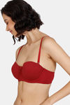 Zivame Beautiful Basics Padded Wired Medium Coverage Strapless Bra - Sundried Tomato — thumbnail 4