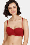 Zivame Beautiful Basics Padded Wired Medium Coverage Strapless Bra - Sundried Tomato — thumbnail 5