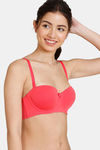 Zivame Beautiful Basics Padded Wired Medium Coverage Strapless Bra - Teaberry — thumbnail 4