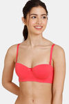 Zivame Beautiful Basics Padded Wired Medium Coverage Strapless Bra - Teaberry — thumbnail 5